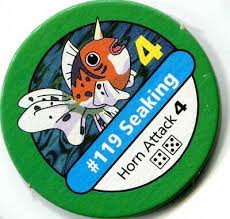 Check out amazing green_pokemon artwork on deviantart. Seaking 119 Horn Attack Green Pog Chip From Pokemon Master Trainer 1999 Game Ebay