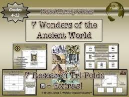 Seven 7 Wonders Of The Ancient World Research Tri Fold Ancient Tri Fold