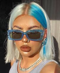Bored with your hair at home? Blue Hair Hair Inspo Color Hair Color Streaks Indie Hair