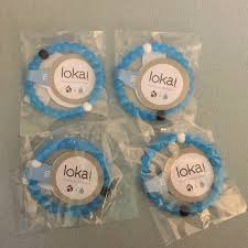 4 blue limited edition lokai bracelets nwt