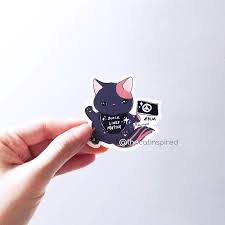 Black bumper stickers, decals & car magnets | zazzle. Blm Kitten Stickers Are Now Available In The Cat Inspired Facebook