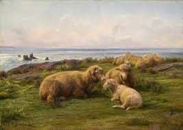 Moutons au bord de la mer de Rosa Bonheur - Reproduction tableau
