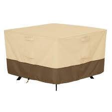 Classic Accessories Veranda Large Square Patio Table Cover 55 567 011501 00 The Home Depot Square Patio Table Outdoor Furniture Covers Patio Furniture Covers