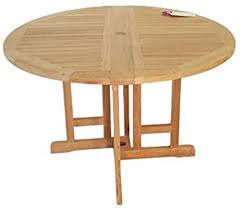 Buy Genuine Grade A Teak 47 Round Barcelona Dropleaf Folding Table Use W 1 Leaf Up 2 Makes 2 Different Tables 5 Year Wnty World S Best Outdoor Furniture Teak In 2020 Best Outdoor Furniture Outdoor