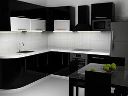 This small kitchen design remains bright and fresh thanks to the combination of colors and large windows. Small Black And White Kitchen Design Ideas Ksa G Com