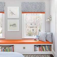 This is where roman blinds or shades come in as the perfect solution. Orange And Blue Kid Bedroom Roman Shade Design Ideas
