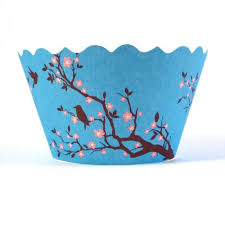 Fill the cupcake liners 3/4 full and bake for another 17 minutes. 12 Cupcake Wrappers Bella Cupcake Couture Standard Size Meisha Bird Cherry Blossom Artgato