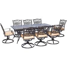 Make mealtimes more inviting with comfortable and attractive dining room and kitchen chairs. Best Buy Hanover Traditions 9 Piece Dining Set With Swivel Chairs Outdoor Furniture Natural Oat Traddn9pcsw 8