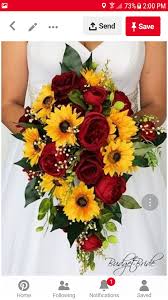 This Can Help Slim The Chose Of Flower Bouquets Sunflower Themed Wedding Sunflower Wedding Bouquet Red Bouquet Wedding