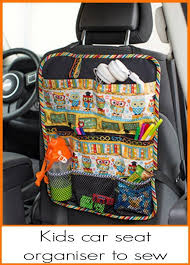 Free Sewing Pattern For A Kids Car Seat Organiser Stop The Mess Hide The Stuff Car Seat Organizer Sewing Bag Modern Bag