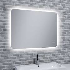 The led bathroom wall mirror with defogger and dimmer is a prime example of modern bathroom design technology. Rona Bathroom Led Mirror With Mood Light Demister Ip44