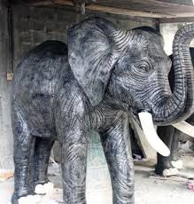 Skulptur Elefanten Brunnen Steinskulptur Elephant Garten Teich Dekoration Elefant Springbrunnen Steinskulptur Springbrunnen Skulpturen