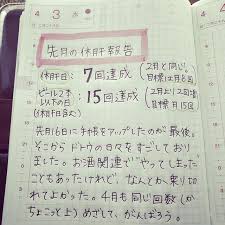 4月スタートダッシュしすぎず 何事もゆっくり様子見て進めていきます 節酒習慣 節酒 記録 健康 手帳 手書き 手書きツイート ほぼ日手帳 休肝日 持続可能なダイエット 手帳 ほぼ日手帳 スタート ダッシュ