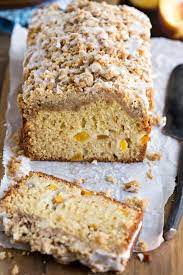 Peach Cobbler Loaf Cake - I Heart Eating Peach Desserts Cake Recipes Loaf Cake Recipes