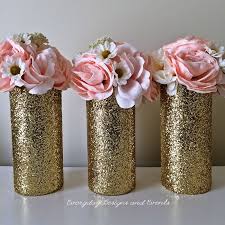 Gold Wedding Centerpiece Vases Wedding Decorations Gold Decor Baby Shower Bridal Shower Gold Wedding Centerpieces Wedding Centerpieces Diy Wedding Centerpieces