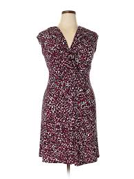 Details About Chaps Women Purple Casual Dress Lg Petite