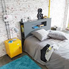 Grijs Hoofdeinde B140 Tonic Maisons Du Monde En 2020 Chambre Ado Lit Chambre Ado Tete De Lit Garcon