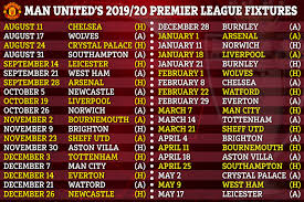This page contains an complete overview of all already played and fixtured season games and the season tally of the club man utd in the season overall statistics of current season. Man Utd Premier League Fixtures 2019 20 Solskjaer S Men Face Tough December With Spurs And Man City Kicking Off Month
