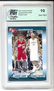 Maybe you would like to learn more about one of these? Amazon Com Lebron James Carmelo Anthony 2004 Rookie Review Rc Card 92 Pgi 10 Collectibles Fine Art
