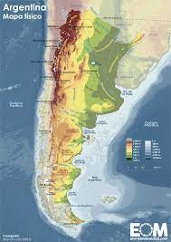 Mapa político de la república argentina:las provincias se dividen, a la vez, en unidades políticas menores, llamadas departamentos. El Mapa Fisico De Argentina Mapas De El Orden Mundial Eom