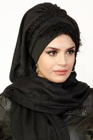 Aise Tesettur Siyah Drapeli Bandana Hazir Sal 1 2020 Urunler Trendler Siyah