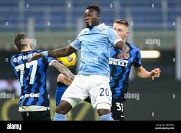 MILAN, ITALY - FEBRUARY 14: Marcelo Brozovic of Inter, Felipe Caicedo of  Lazio and Milan Skriniar of Inter during the Serie A match between Inter  Mila Stock Photo - Alamy