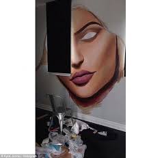 Kylie Jenner gives another peek at the mural of herself with long green  hair