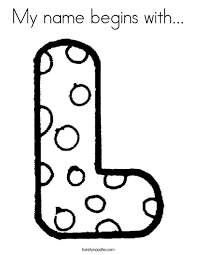 Clic on the image to print it ! My Name Begins With Coloring Page Twisty Noodle