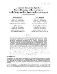Pdf Journey Towards Agility Three Decades Of Research On Agile Information Systems Development It is part of the leyhausen group, headquartered leyhausen research gmbh. pdf journey towards agility three