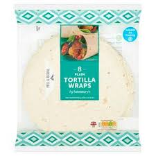 Sainsbury S Plain Tortilla Wraps X8 512g Sainsbury S