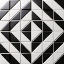 Black And White Porcelain Mosaic Tile Black White Porcelain Triangle Tile Mosaic Patterns Designed For Floor Bathroom Backsplash Inter Porcelain Mosaic Tile Porcelain Mosaic Porcelain Wall Tile