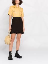 Bottega Veneta Bottega Veneta Polka Dot Knitted Skirt Brown Shoppingscanner