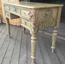 All Finished And Off To Its New Home As A Writing Desk Painted In Annie Sloan Versailles Stencilling I Painted Furniture Decoupage Furniture Stencil Furniture