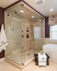 A tile shower might not be the best choice for your newly remodelled bathroom. Luxe Walk In Shower Features Beige Marble Tile Hgtv