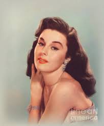 Elaine Stewart, Movie Legend #2 Round Beach Towel by Esoterica Art Agency