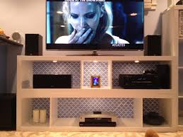 Diy entertainment center with sliding barn doors: Expedit Bookshelves To Fabulous Tv Stand Ikea Hackers