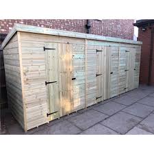 There's no need for you can use the shed to store your rakes shovels and other small tools. Shedswarehouse Com Aston Bs Bespoke 16ft X 4ft Premier Pressure Treated Tongue And Groove Pent Storage Shed 3 Separate Units With Internal Walls