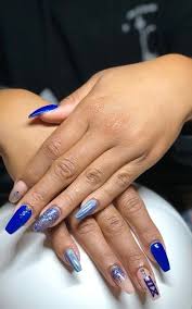 Blue Acrylic Nails Medium Length Coffin Nail And Manicure Trends Rated 4.6 out of 5.