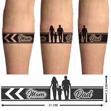 Voorkoms Mom Dad Hand Tribal Hand Band 02 Temporary Tattoo Two Design In Combo In 2020 Mom Tattoo Designs Mom Dad Tattoo Designs Mom Tattoos