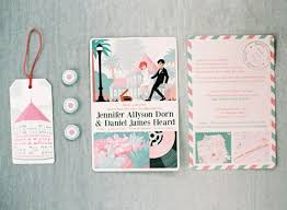 Mid Century San Francisco Wedding Wedding Invitation Paper Wedding Stationery Pink Wedding Invitations