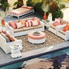 Palermo Curved Modular In White Finish Frontgate Outdoor Furniture Outdoor Furniture Collections Outdoor Furniture Sets