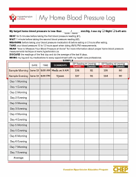 56 Daily Blood Pressure Log Templates Excel Word Pdf