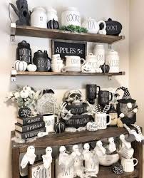 Black And White Halloween Decor Best Rae Dunn Black And White Halloween Decoration Ideas In My Right Mind Designs In 2020 Chic Halloween Halloween Home Decor Halloween House