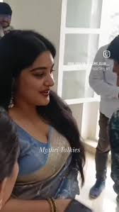 Nivetha Thomas big boobs and cleavage in saree mp4 snapshot 00 07 613 —  Postimages
