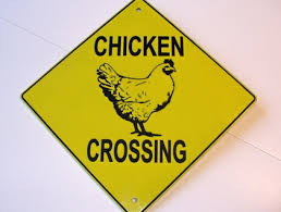 This item has been successfully added. Chicken Crossing Sign Felt