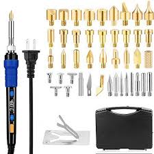 Wood Burning Pyrography Pen Digital Kit Woodburning Tools Set 65w 110v Adjustable Temperature With L Wood Burning Kits Wood Burning Tips Wood Burning Stencils