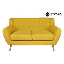 Il chesterfield a 2 posti è un tipo di divano noto per il suo aspetto accogliente ed elegante. Divano 2 Posti In Tessuto Giallo Dallo Stile Scandinavo Mod Emilyc