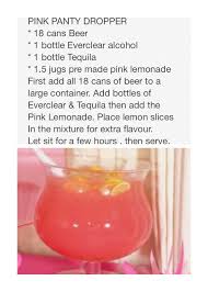 Pink Panty Dropper Jungle Juice Birthday Drinks Alcohol Pink Panty Dropper