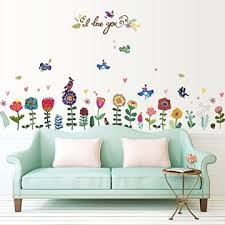 Wandsticker4u Wandtattoo Kinderzimmer Bunte Blumchen I Wandbilder 193x95 Cm I Selbstklebend Wandsticker Fur Madchen I Fensteraufkleber Kinder Blumen Bordure P In 2020 Wandsticker Kinderzimmer Bordure Kinderzimmer Wandtattoo Kinderzimmer