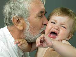 Grandpa said he liked my shoes and asked if he could try them on. What To Do When Baby Does Not Like Grandma Or Grandpa